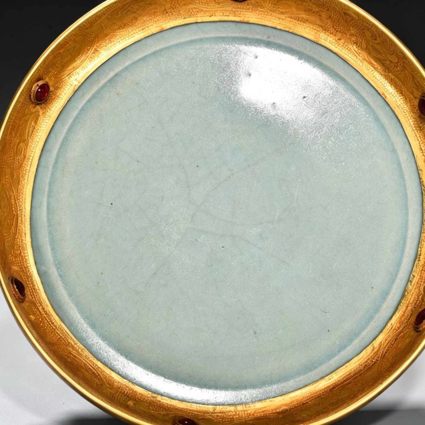 Song Dynasty Ru kiln azure glaze round wash