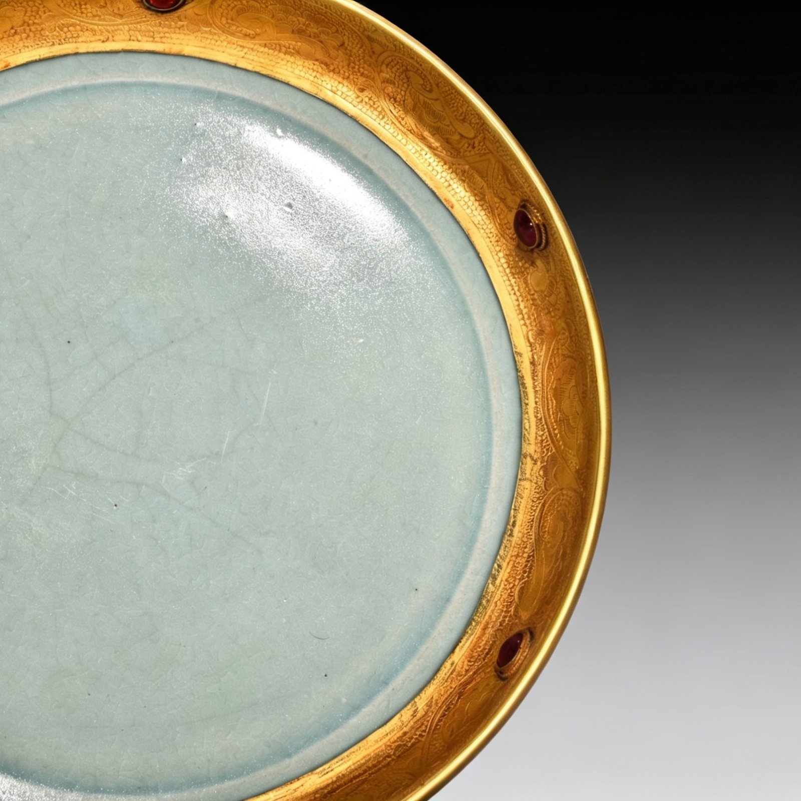 Song Dynasty Ru kiln azure glaze round wash