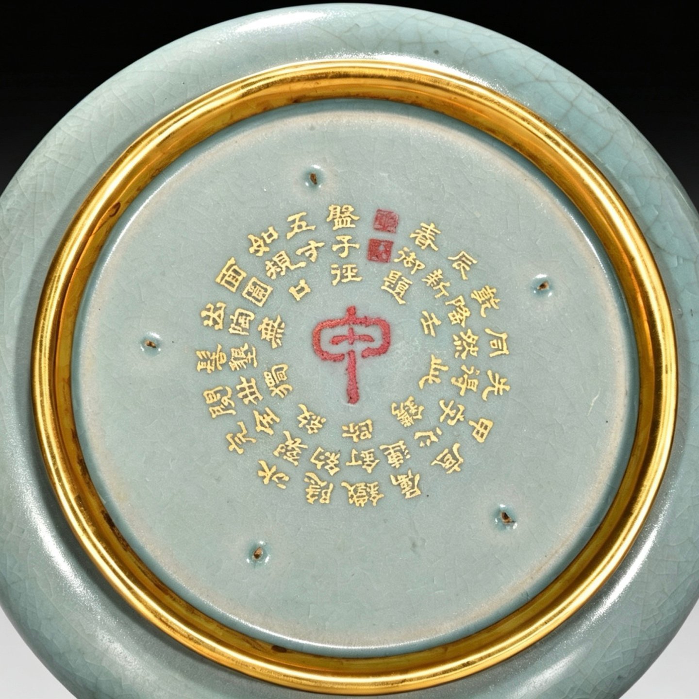 Song Dynasty Ru kiln azure glaze round wash