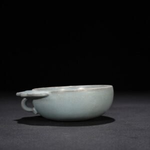 Song Dynasty Ru kiln azure glaze hat and ear wash