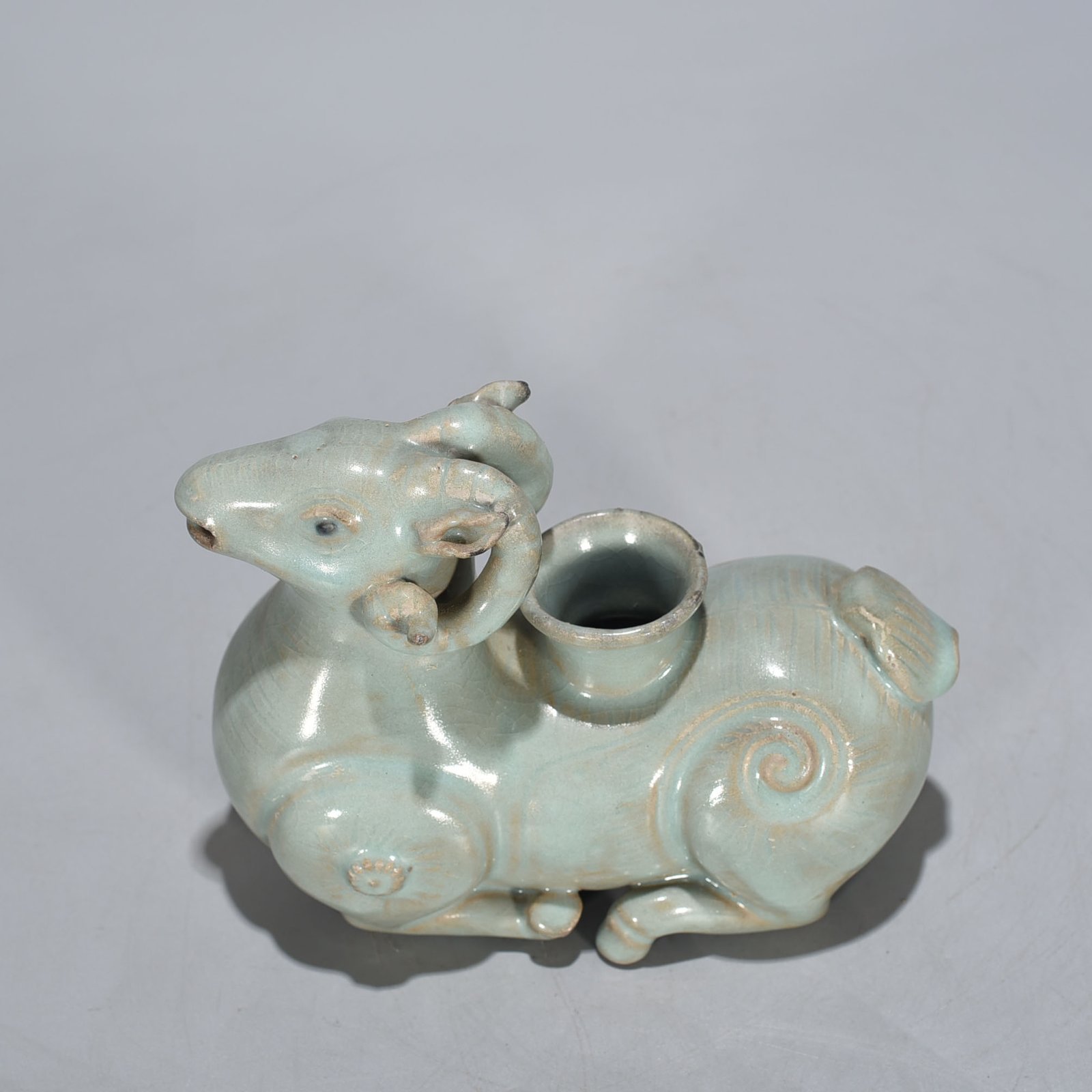 Song Dynasty Ru kiln azure glazed sheep statue