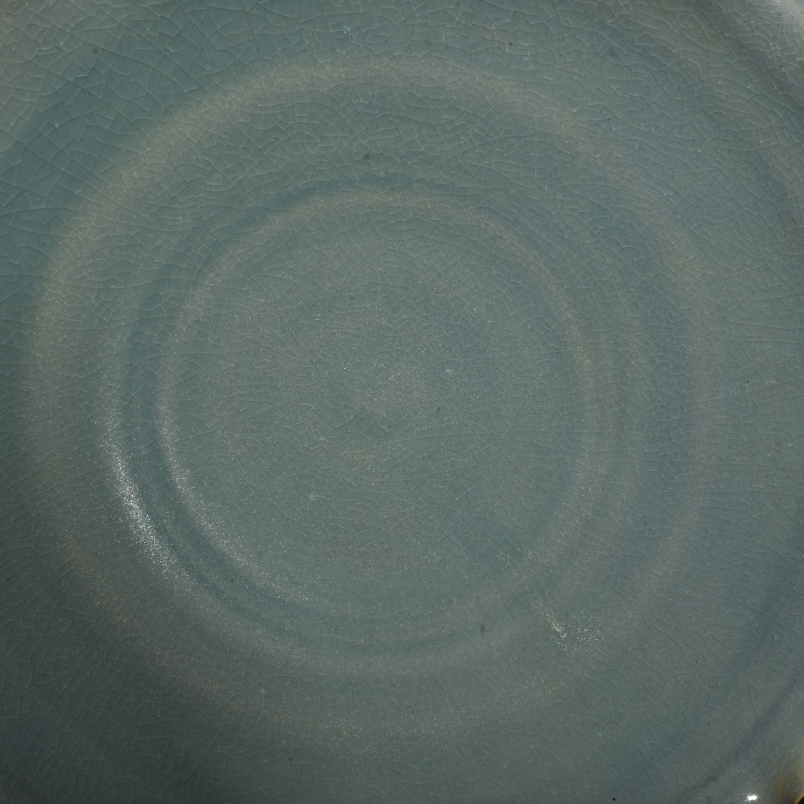 Song Dynasty Ru Kiln azure glaze flower mouth hanging plate