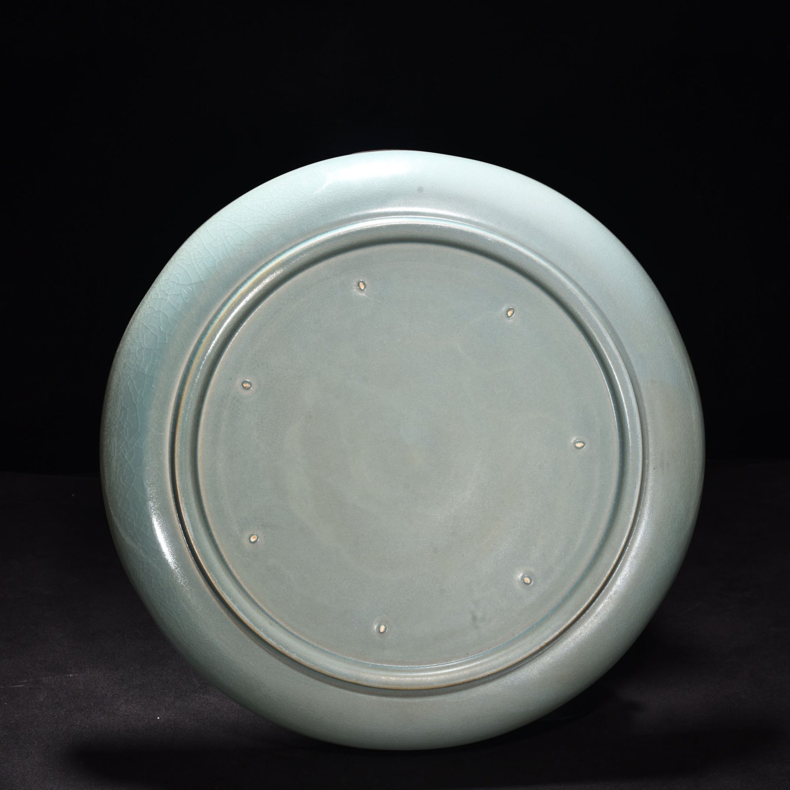 Song Dynasty Ru kilnazure-glazed sunflower-mouth large plate