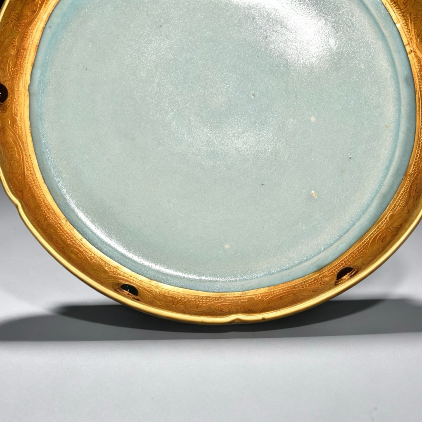 Song Dynasty Ru kiln azure glaze sunflower wash