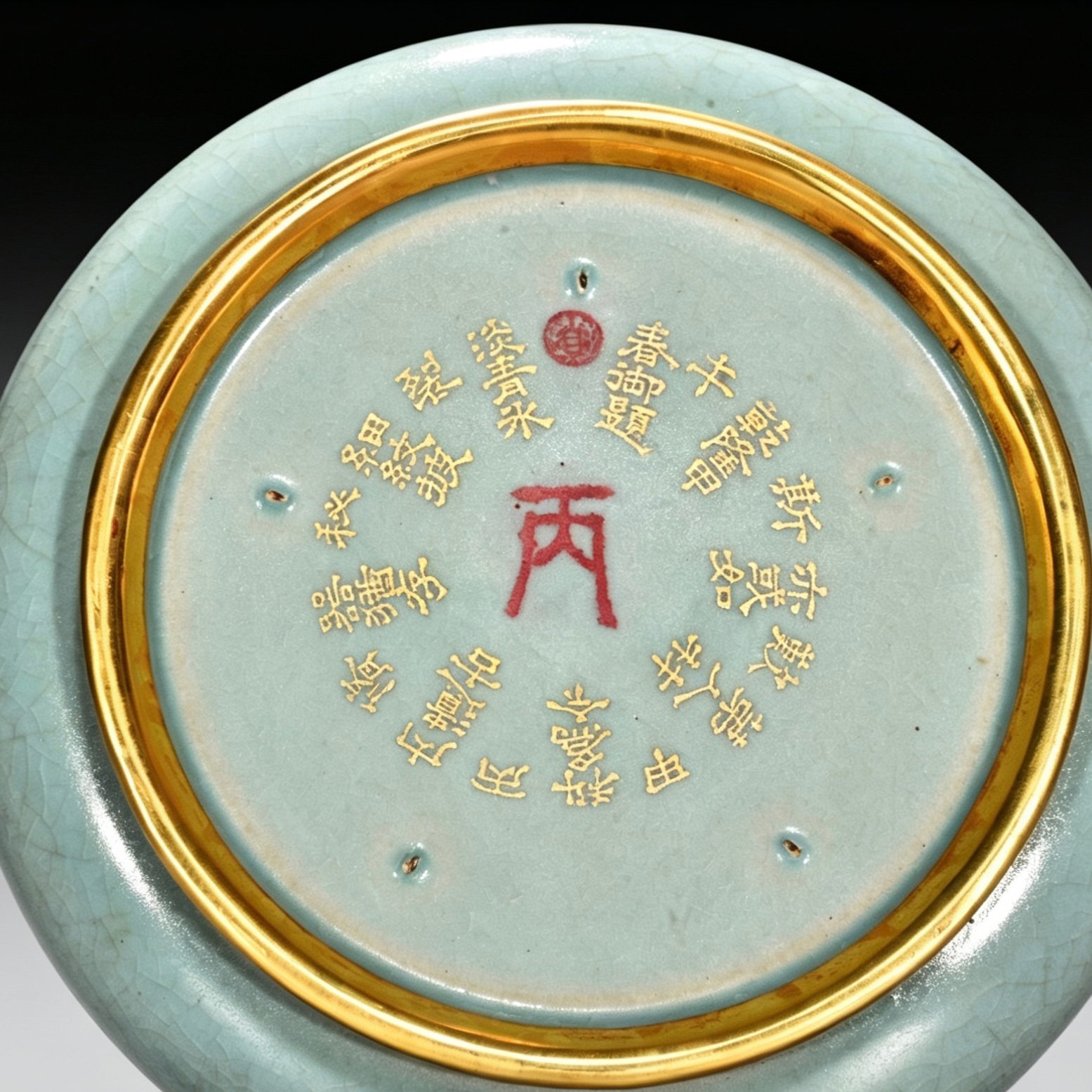 Song Dynasty Ru kiln azure glaze sunflower wash