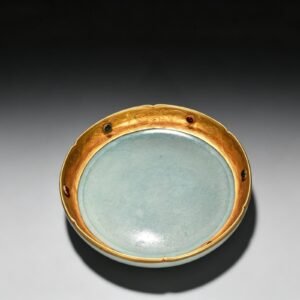 Song Dynasty Ru kiln azure glazed sunflower mouth wash