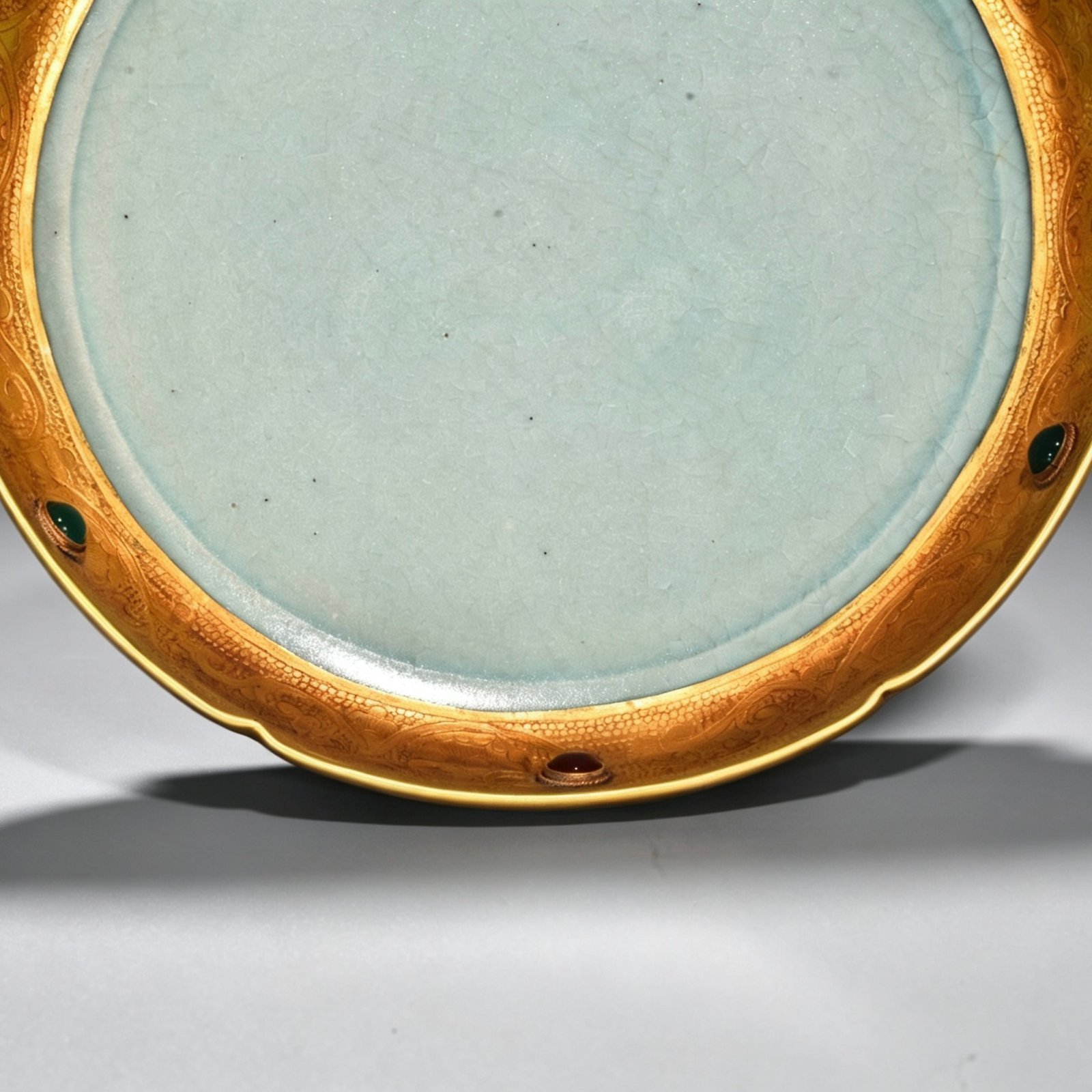 Song Dynasty Ru kiln azure glazed sunflower mouth wash