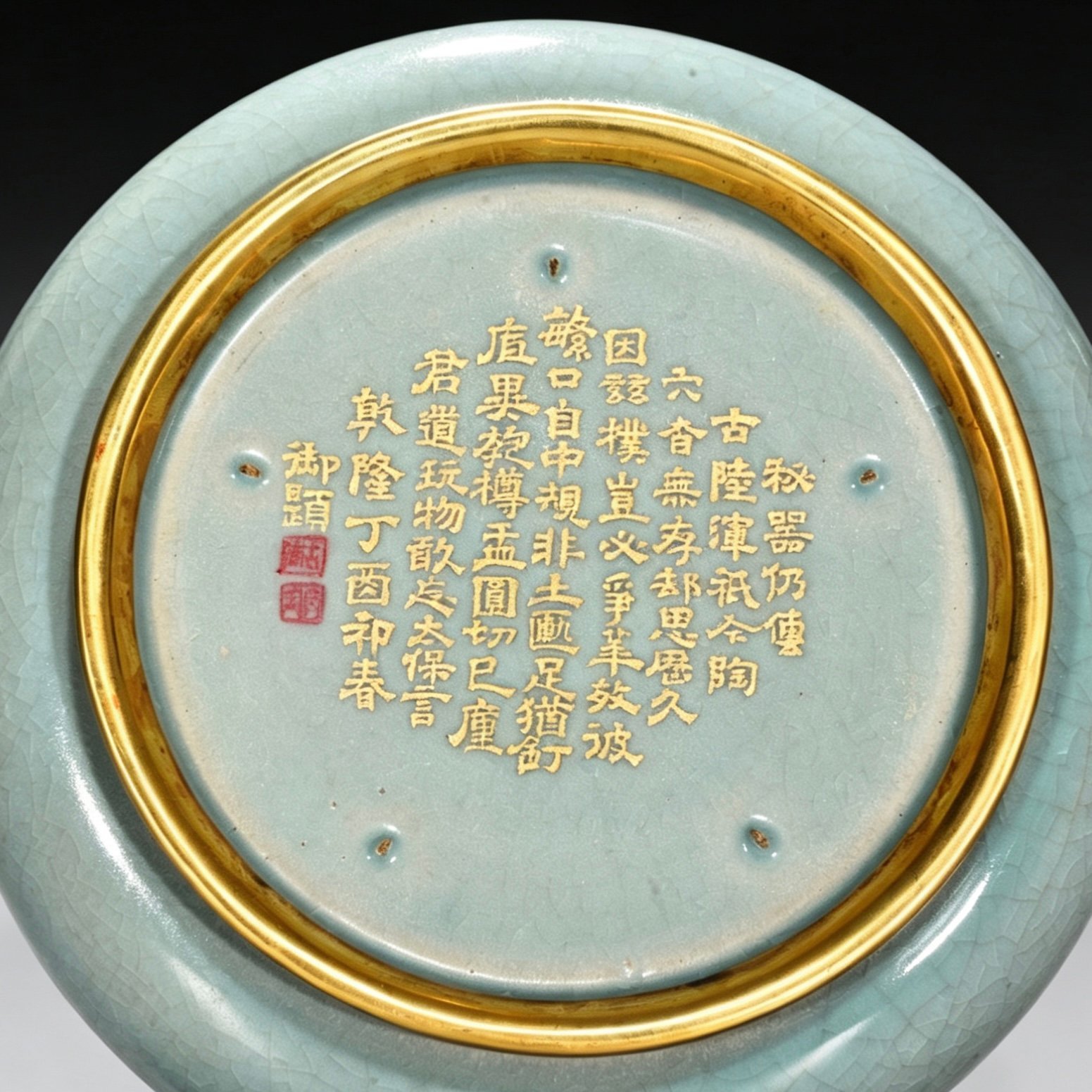 Song Dynasty Ru kiln azure glazed sunflower mouth wash