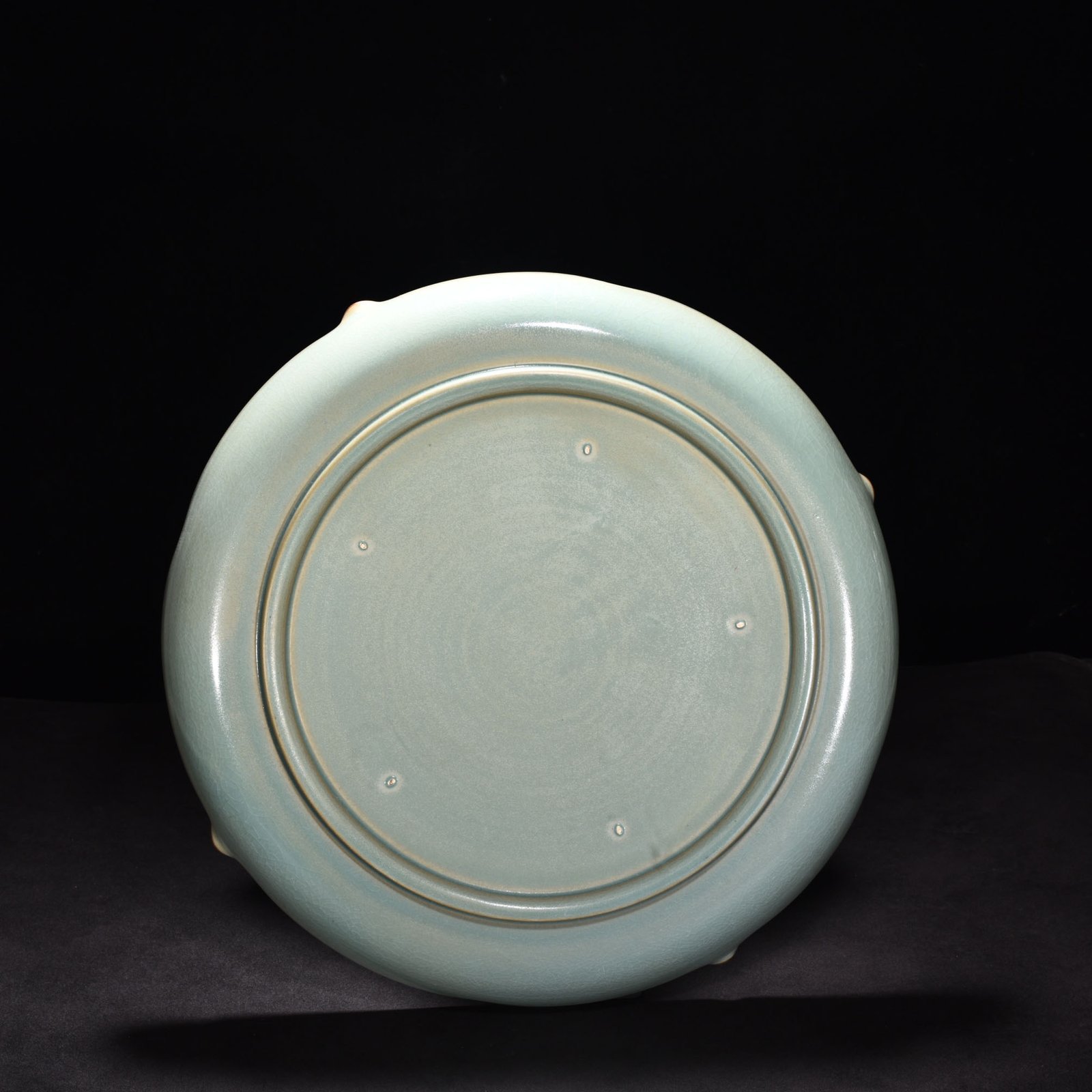 Song Dynasty Ru kiln azure glaze sunflower mouth plate