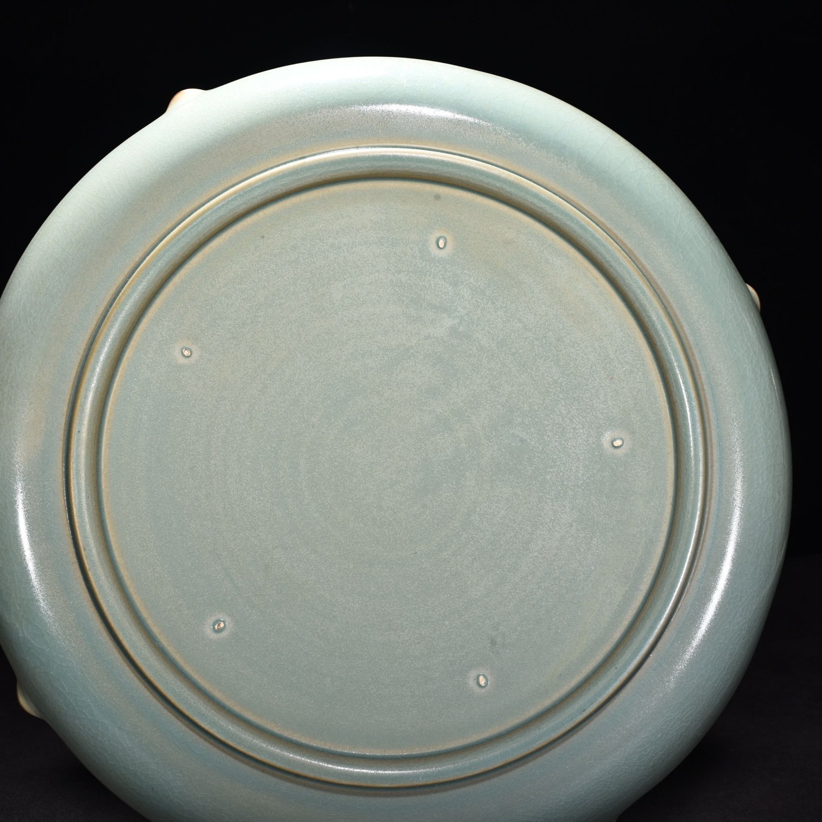 Song Dynasty Ru kiln azure glaze sunflower mouth plate
