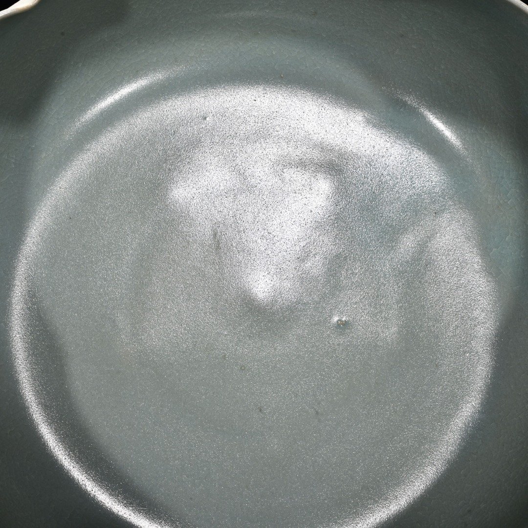 Song Dynasty Ru kiln azure glaze sunflower mouth bowl