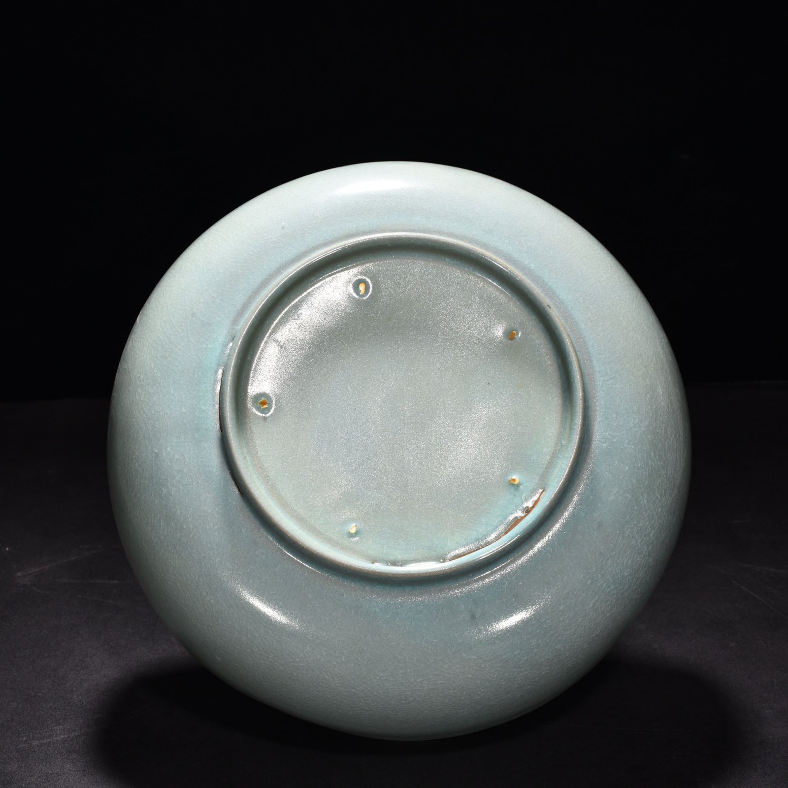 Song Dynasty Ru kiln azure glaze sunflower mouth bowl