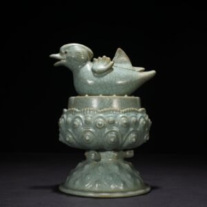 Song Dynasty Ru kiln azure glaze mandarin duck smoker