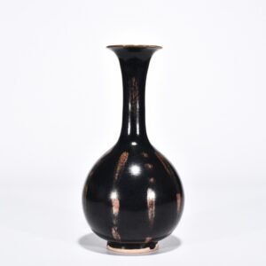 Song Dynasty Cizhou Kiln Rust-stained long-neck jade pot spring vase