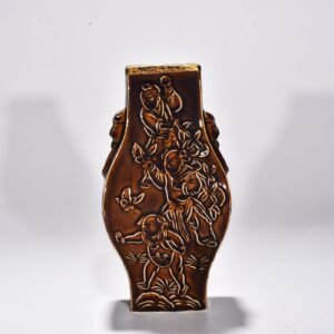 Song Dynasty Dingying infant play pattern animal ear flat bottle