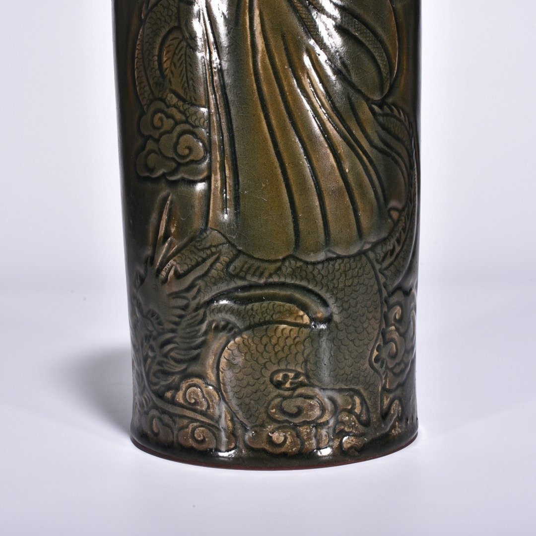 Song Dynasty Yaozhou kiln celadon plum vase