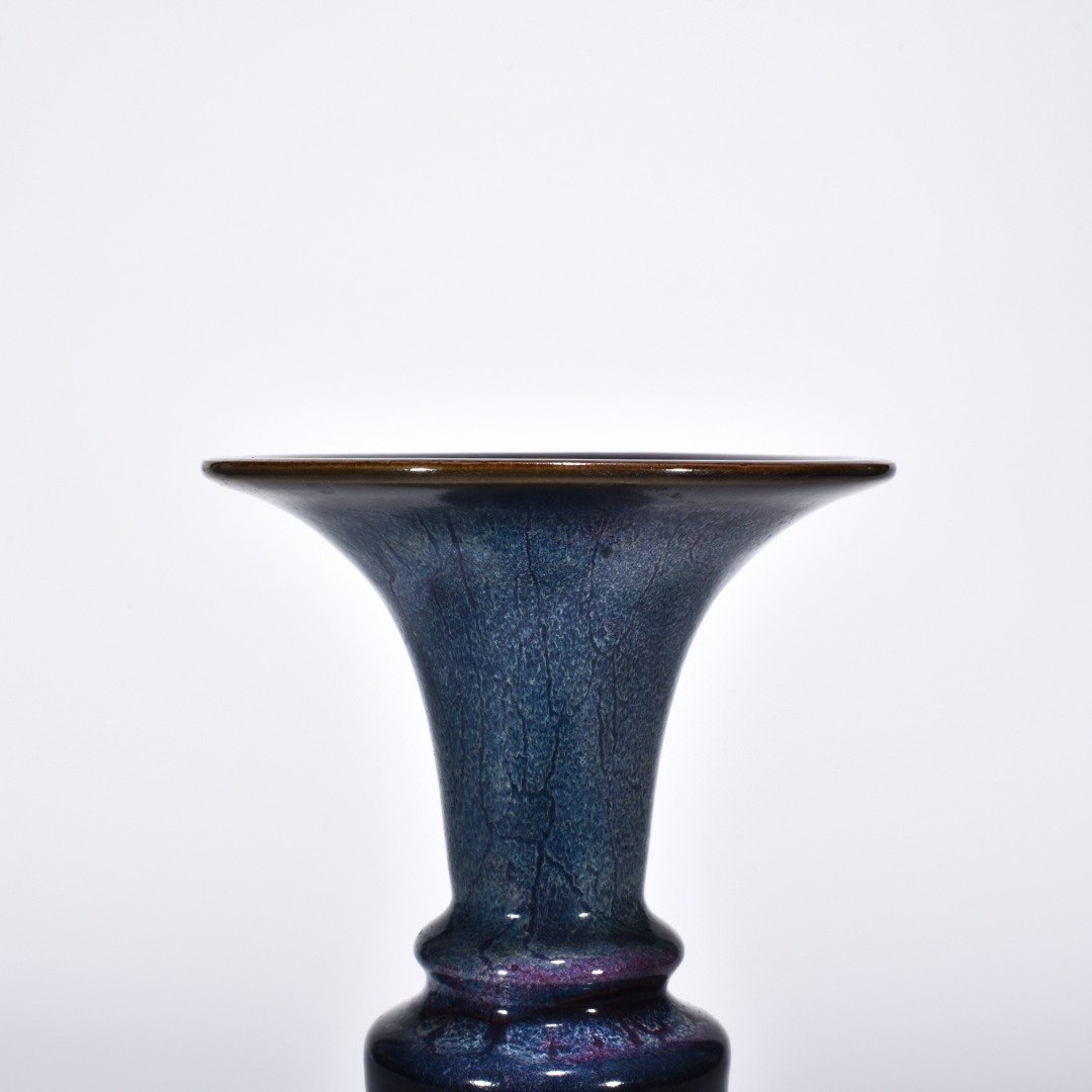 Song Dynasty Jun kiln obsidian rose purple glaze vase