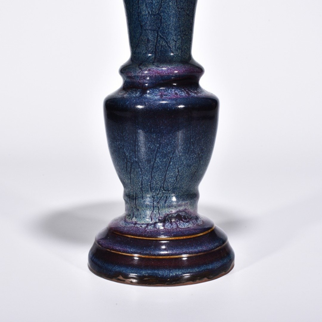 Song Dynasty Jun kiln obsidian rose purple glaze vase