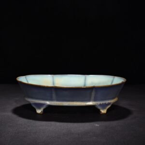 Song Dynasty Jun kiln rose purple inner blue glazed basin