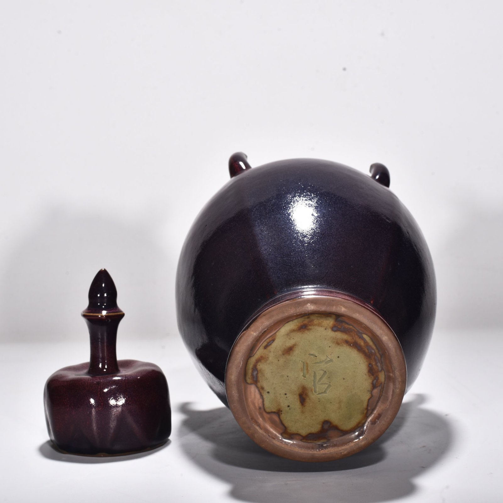 Song Dynasty Jun kiln rose purple glaze five-tube vase