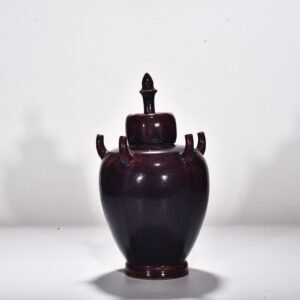 Song Dynasty Jun kiln rose purple glaze five-tube vase