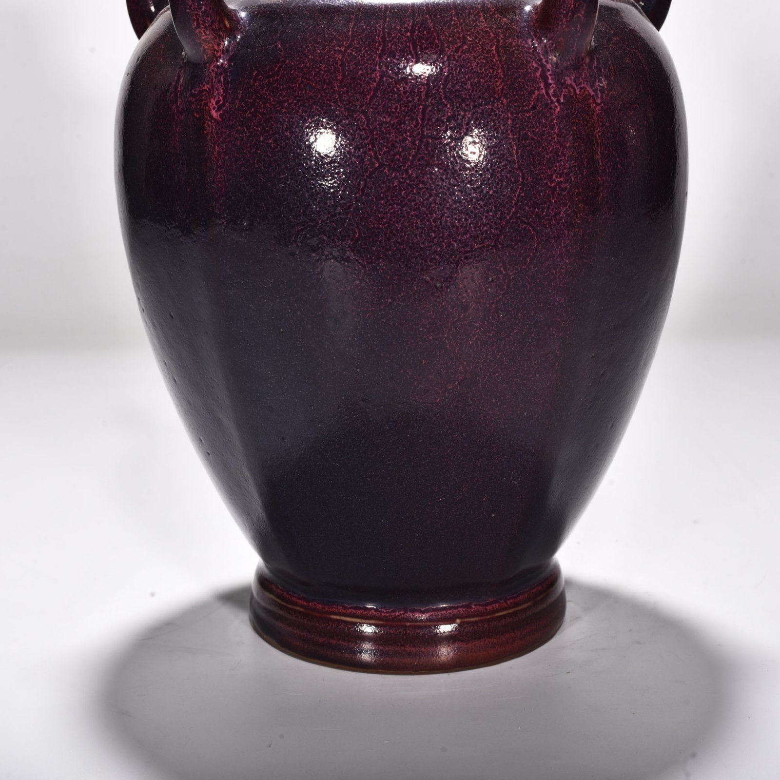Song Dynasty Jun kiln rose purple glaze five-tube vase