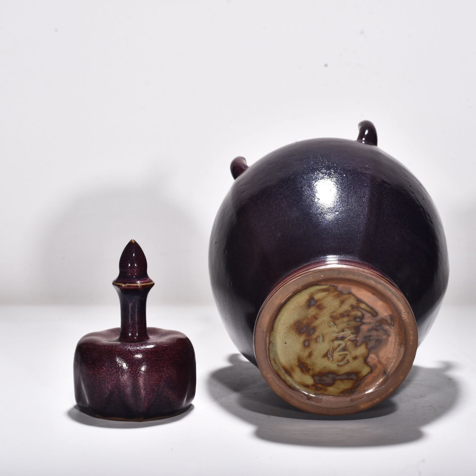 Song Dynasty Jun kiln rose purple glaze five-tube vase