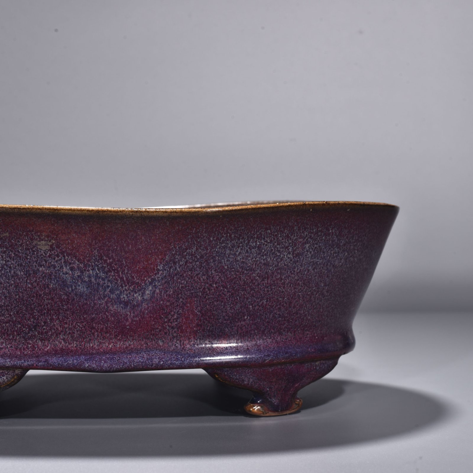 Song Dynasty Jun kiln rose purple glaze narcissus basin
