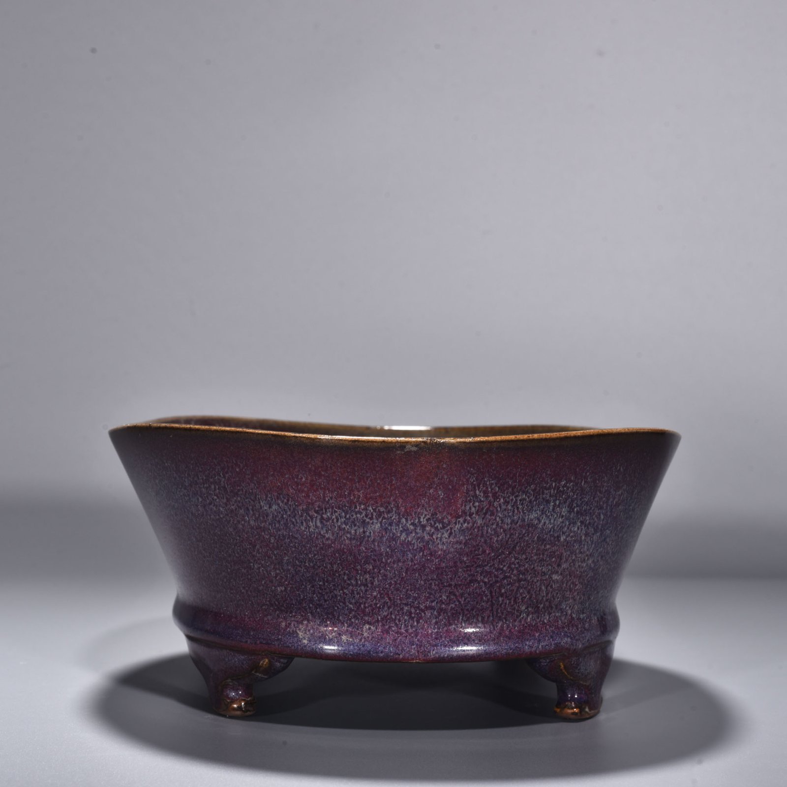Song Dynasty Jun kiln rose purple glaze narcissus basin