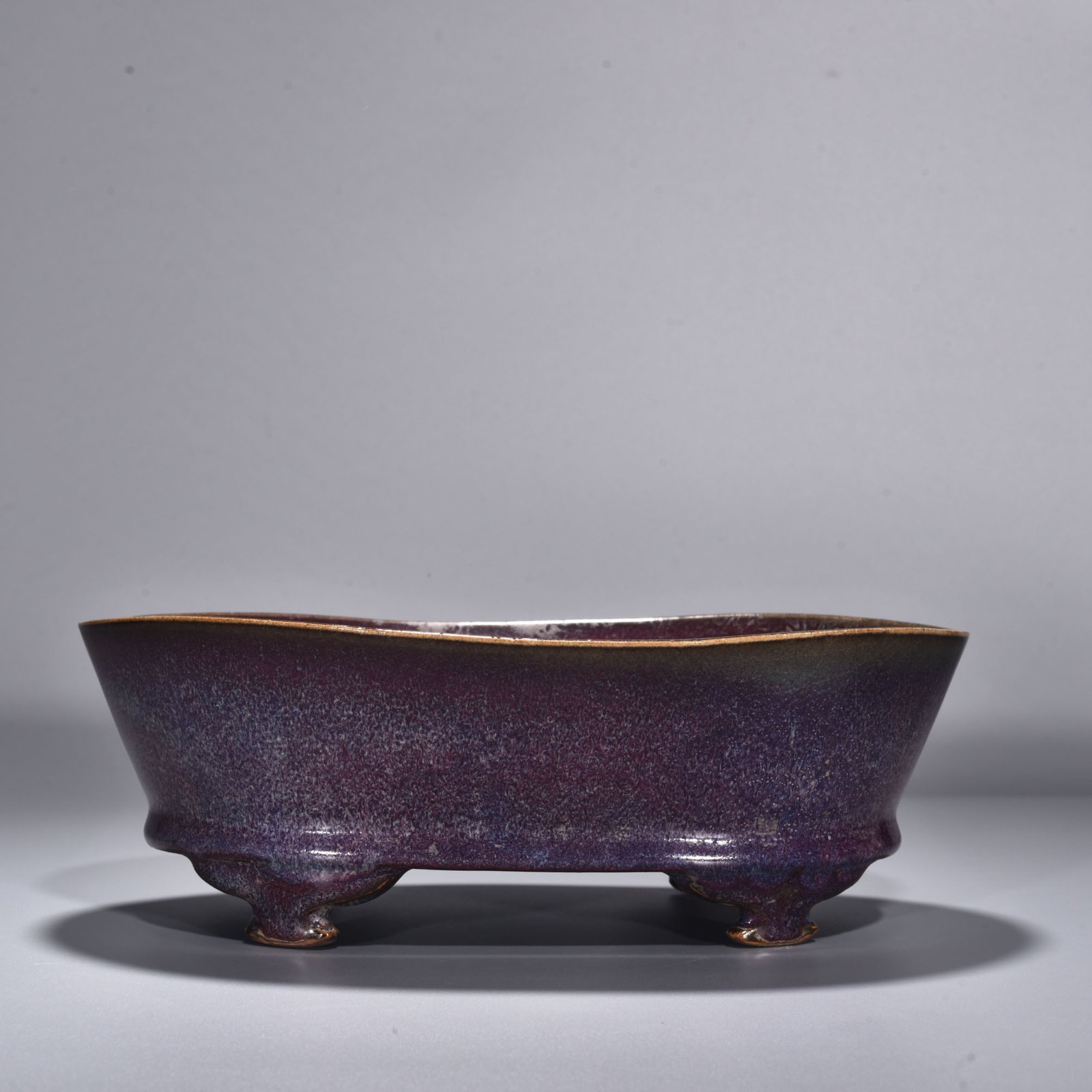 Song Dynasty Jun kiln rose purple glaze narcissus basin