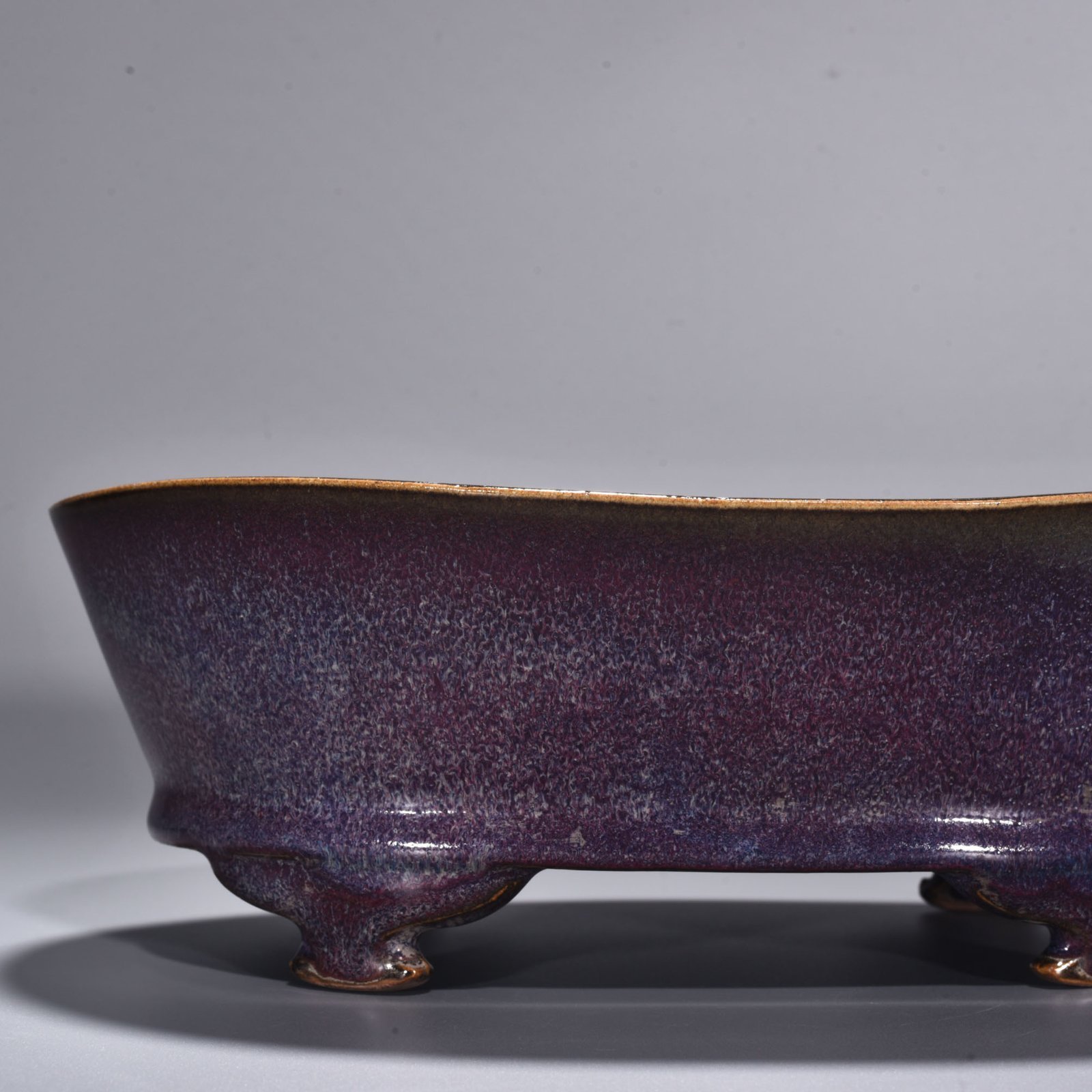 Song Dynasty Jun kiln rose purple glaze narcissus basin