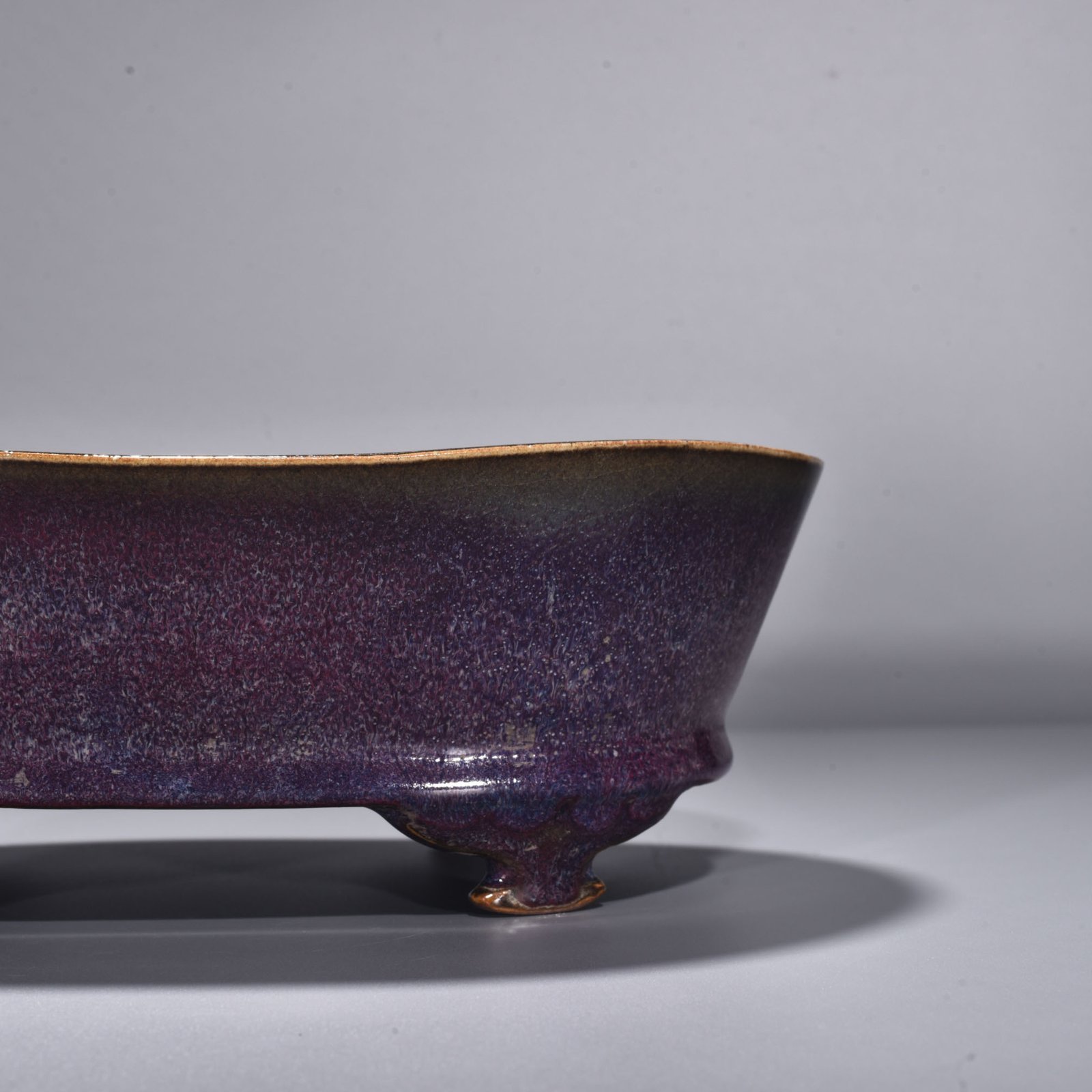 Song Dynasty Jun kiln rose purple glaze narcissus basin