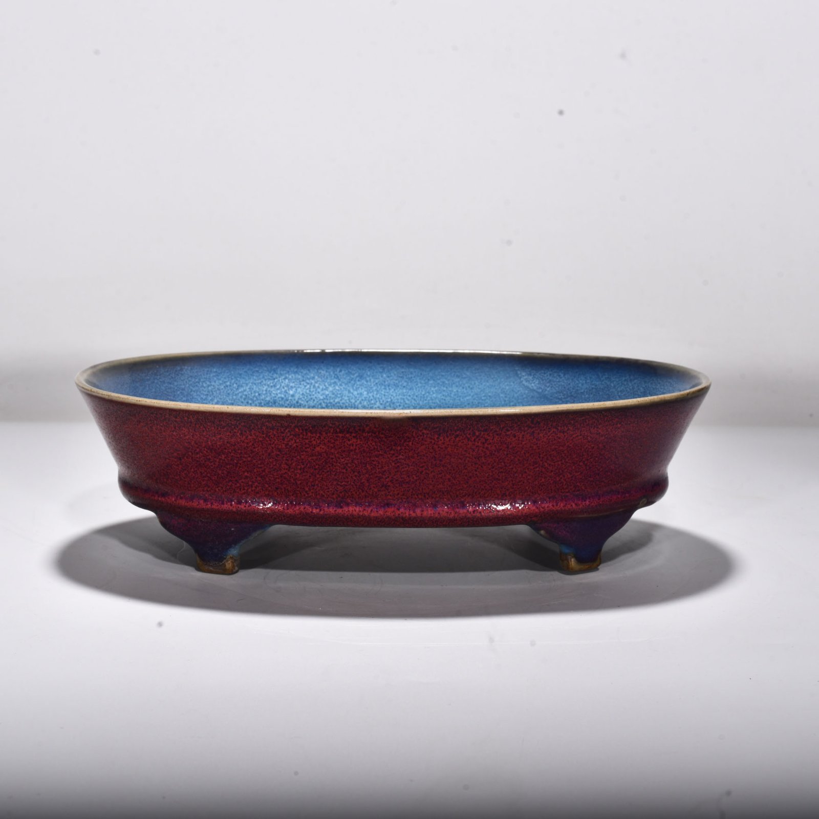 Song Dynasty Jun kiln rose purple glaze narcissus basin