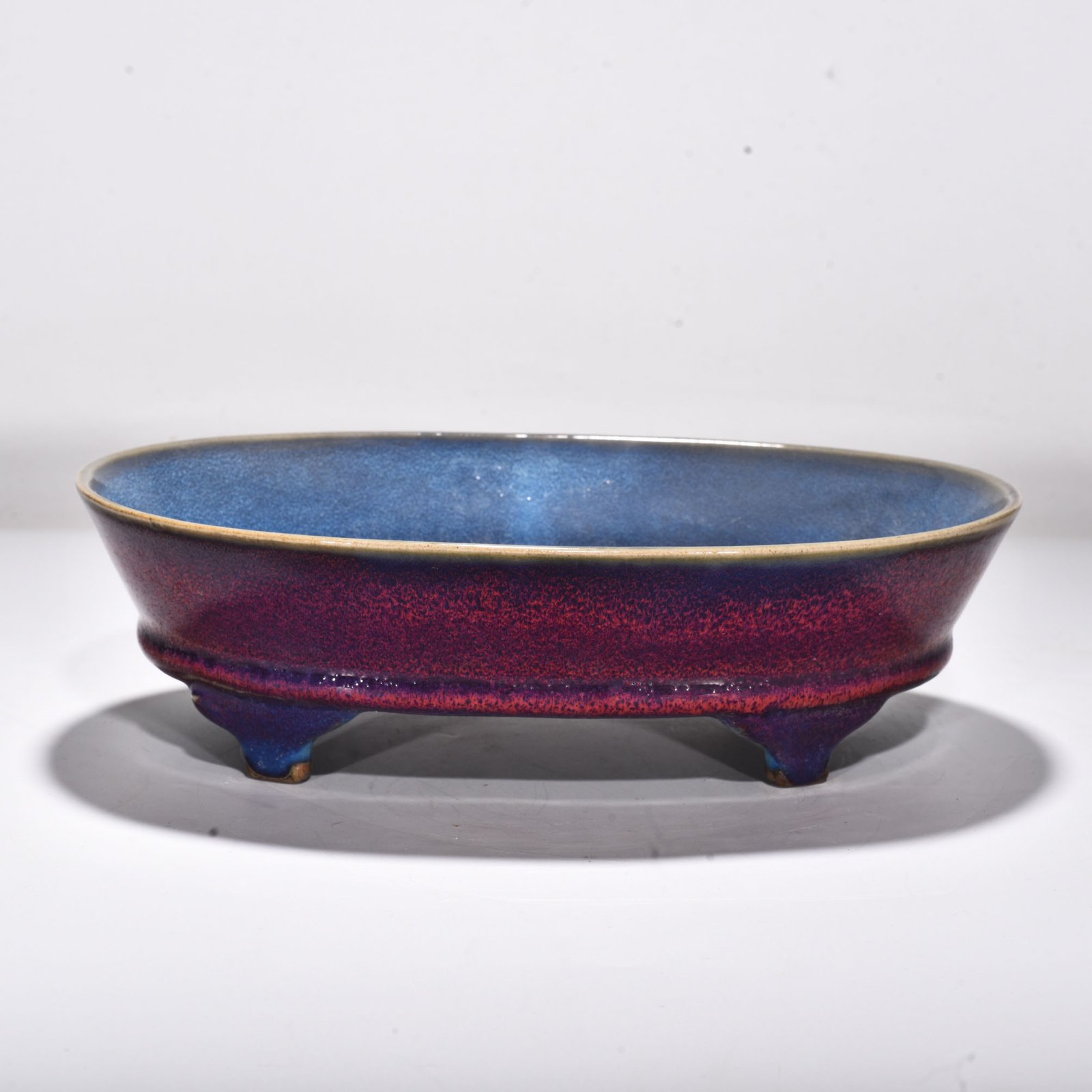 Song Dynasty Jun kiln rose purple glaze narcissus basin