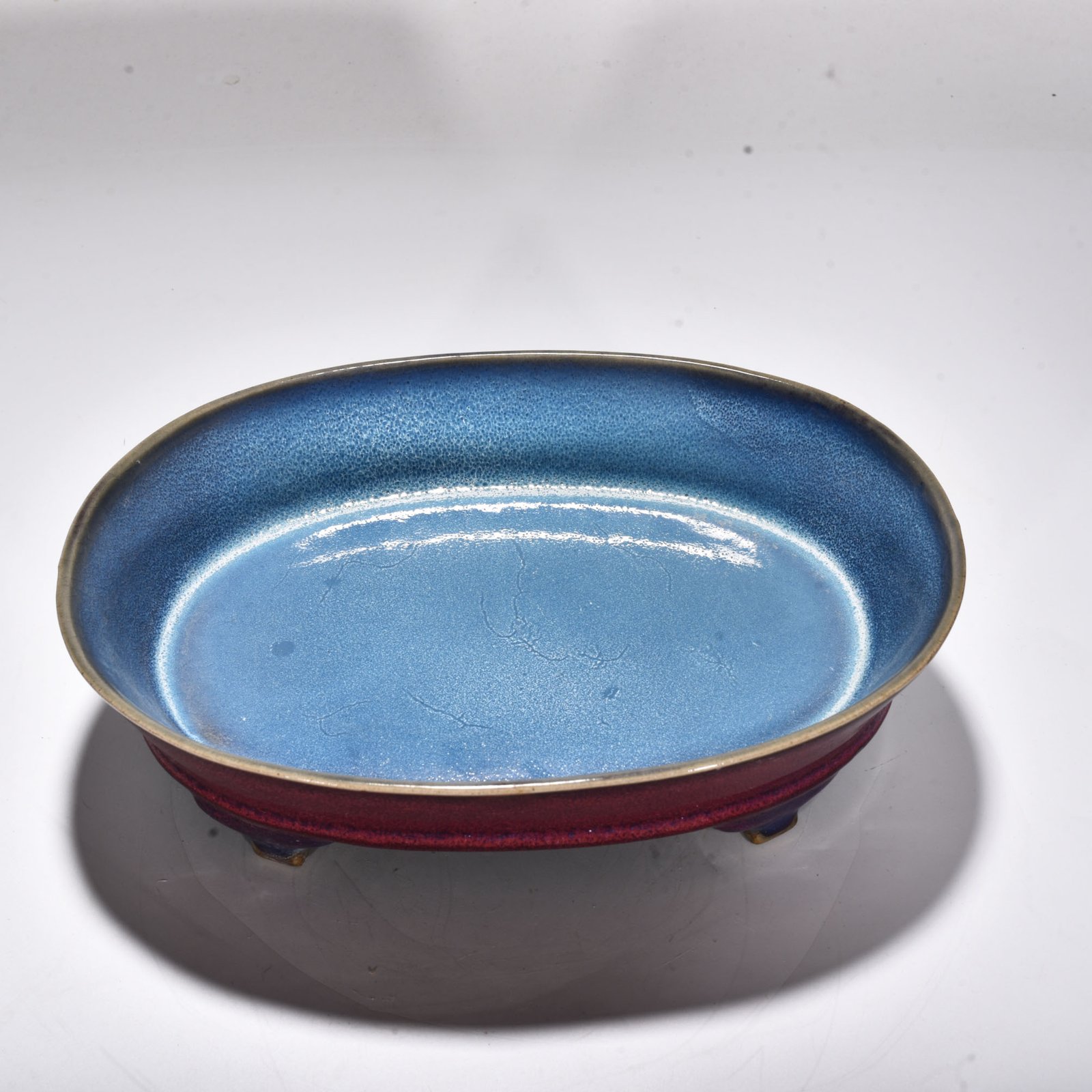 Song Dynasty Jun kiln rose purple glaze narcissus basin
