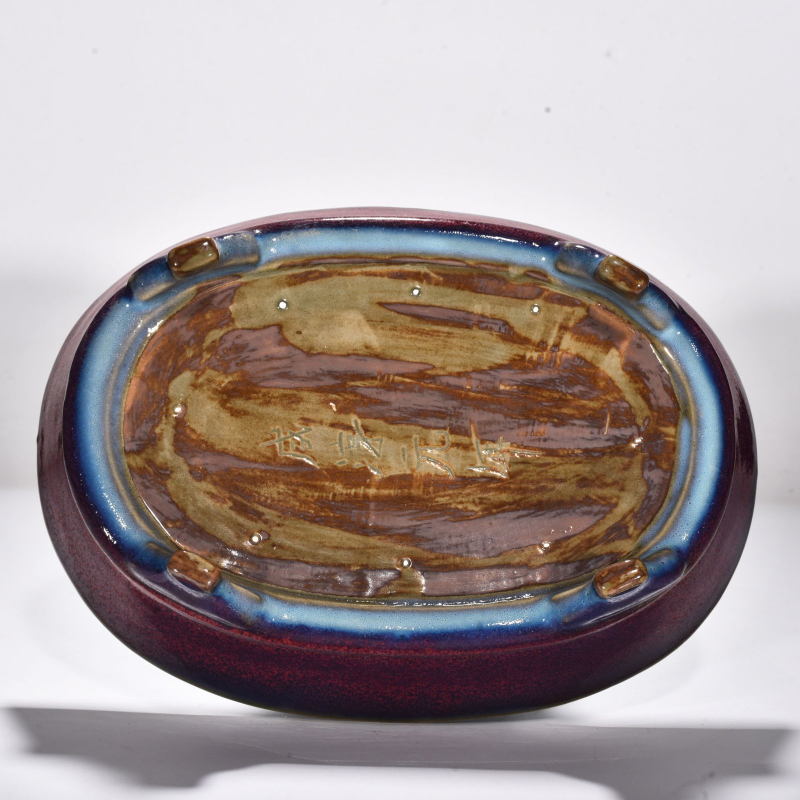 Song Dynasty Jun kiln rose purple glaze narcissus basin