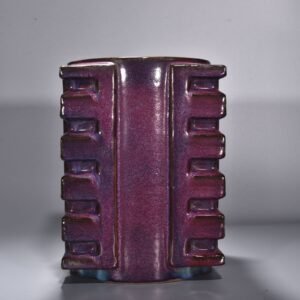 Song Dynasty Jun kiln rose purple glaze large Cong style vase