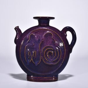 Song Dynasty Jun kiln rose purple glaze Fushou teapot