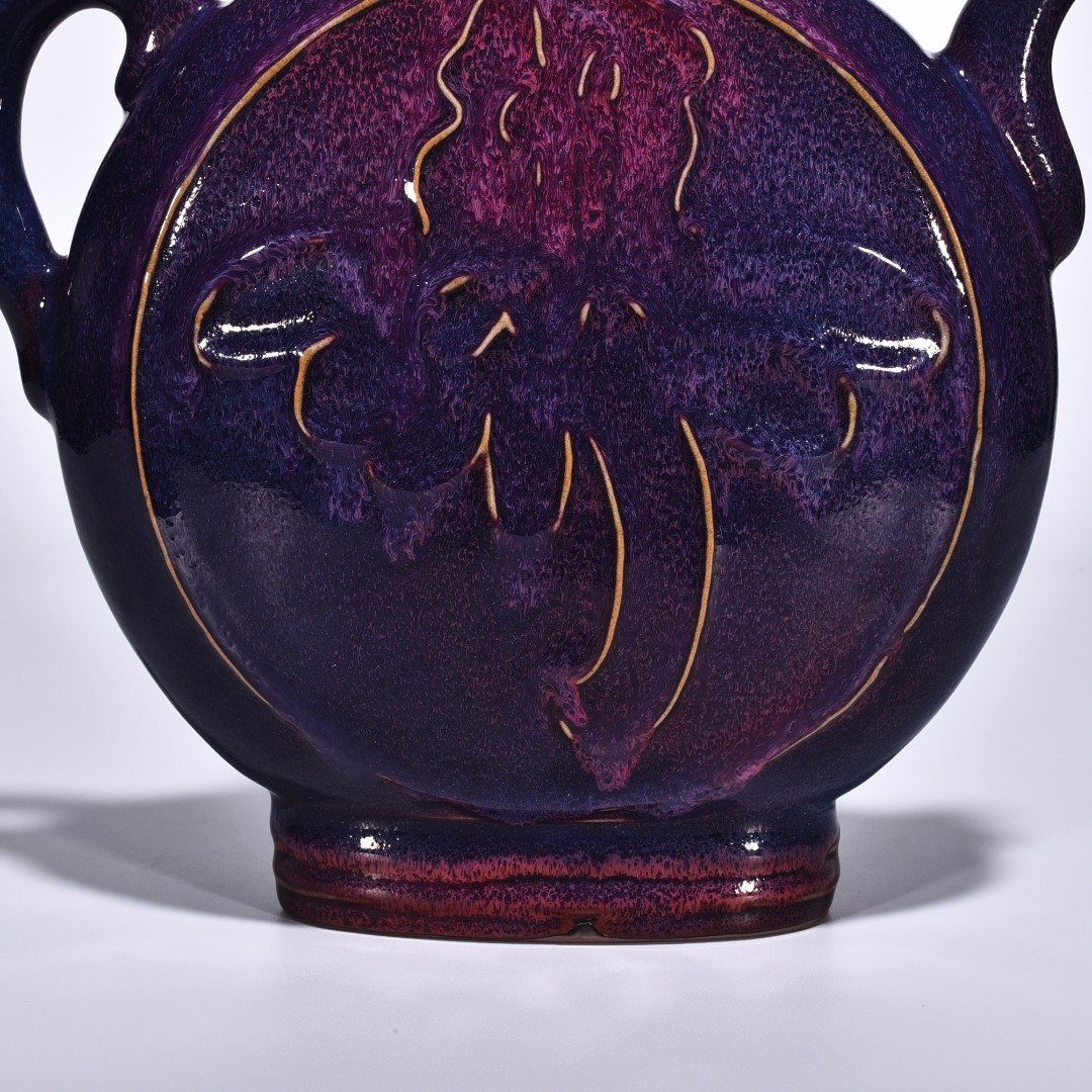 Song Dynasty Jun kiln rose purple glaze Fushou teapot