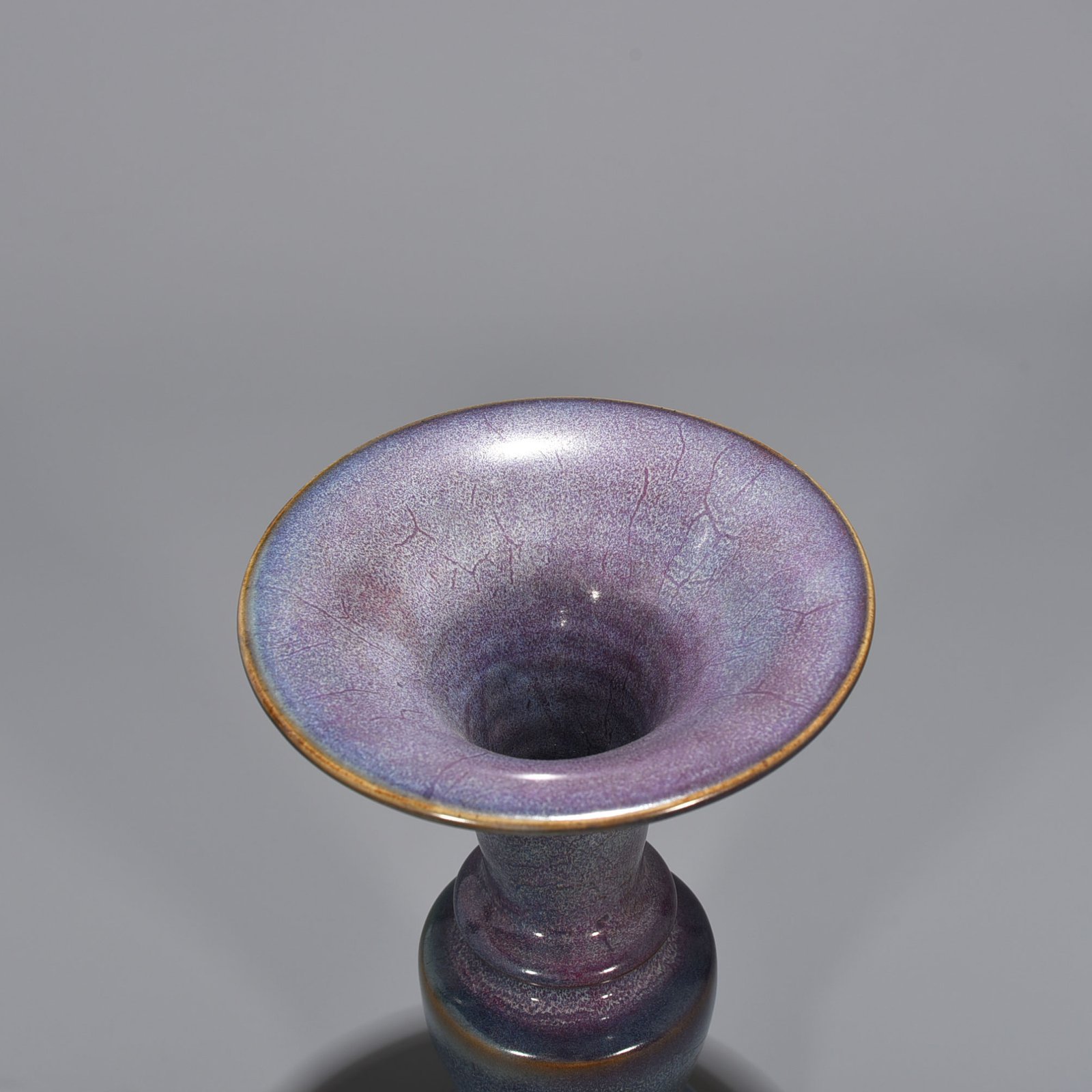 Song Dynasty Jun kiln rose purple glaze heavy style flower goblet
