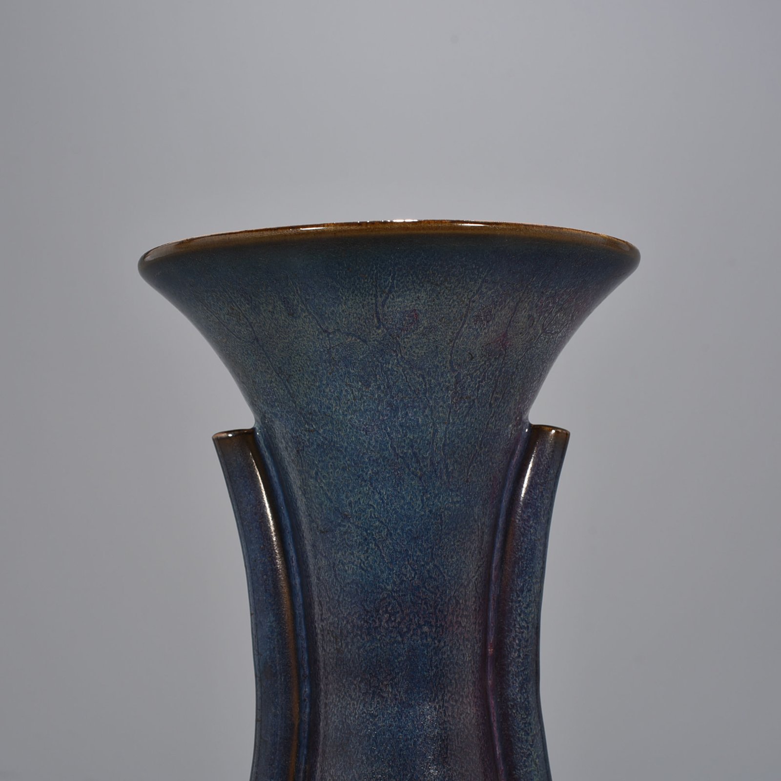 Song Dynasty Jun kiln rose purple glaze heavy and ear-shaped flower goblet