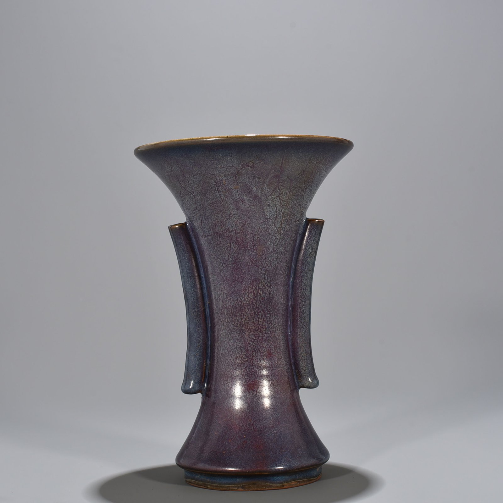 Song Dynasty Jun kiln rose purple glaze heavy and ear-shaped flower goblet
