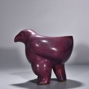 Song Dynasty Jun kiln rose purple glaze bird and animal statue