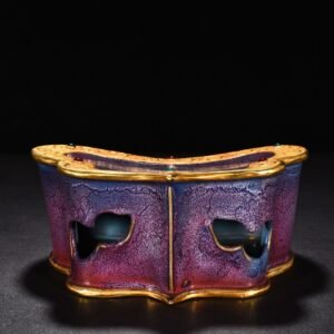 Song Dynasty Jun kiln rose purple glaze chicken heart pillow