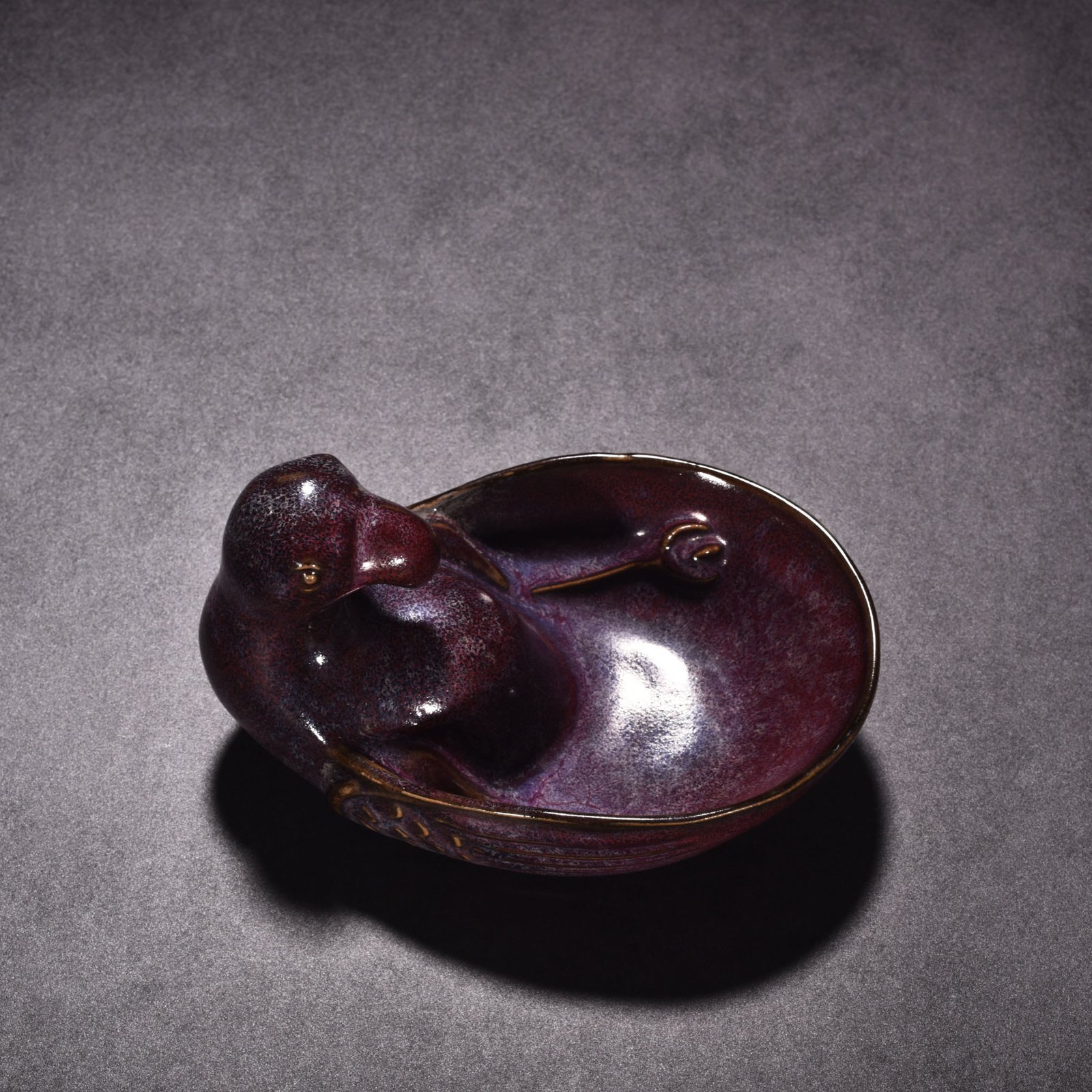 Song Dynasty Jun Kiln Rose Purple Glaze Parrot Wash
