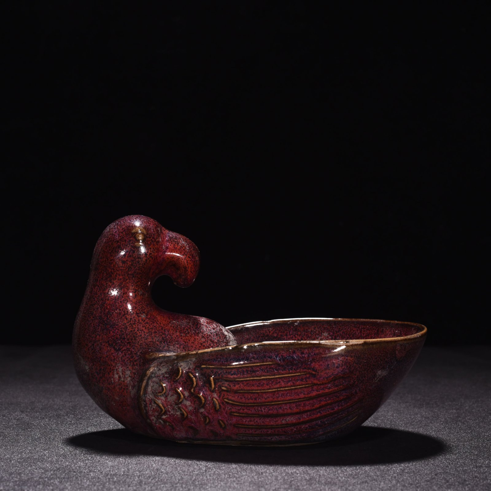 Song Dynasty Jun Kiln Rose Purple Glaze Parrot Wash