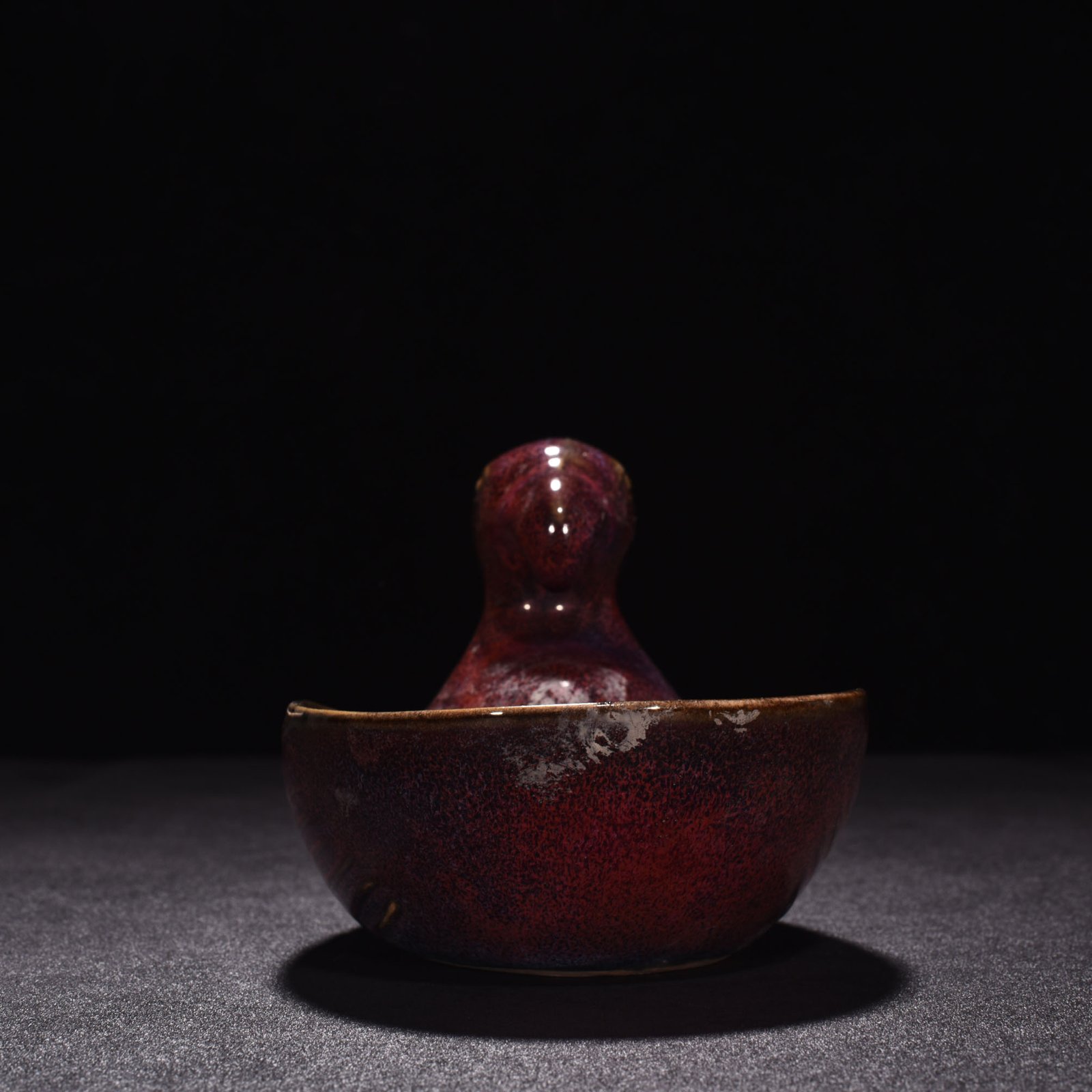 Song Dynasty Jun Kiln Rose Purple Glaze Parrot Wash