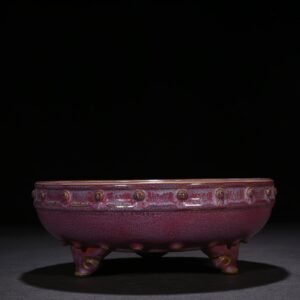 Song Dynasty Jun kiln rose purple glaze drum nail wash