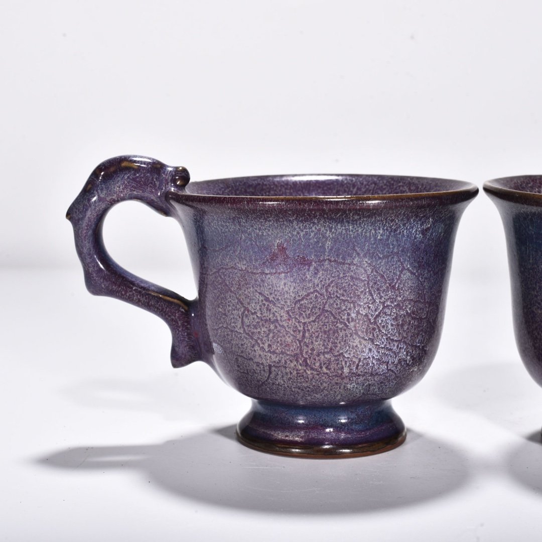 Song Dynasty Jun kiln rose purple glaze dragon cup