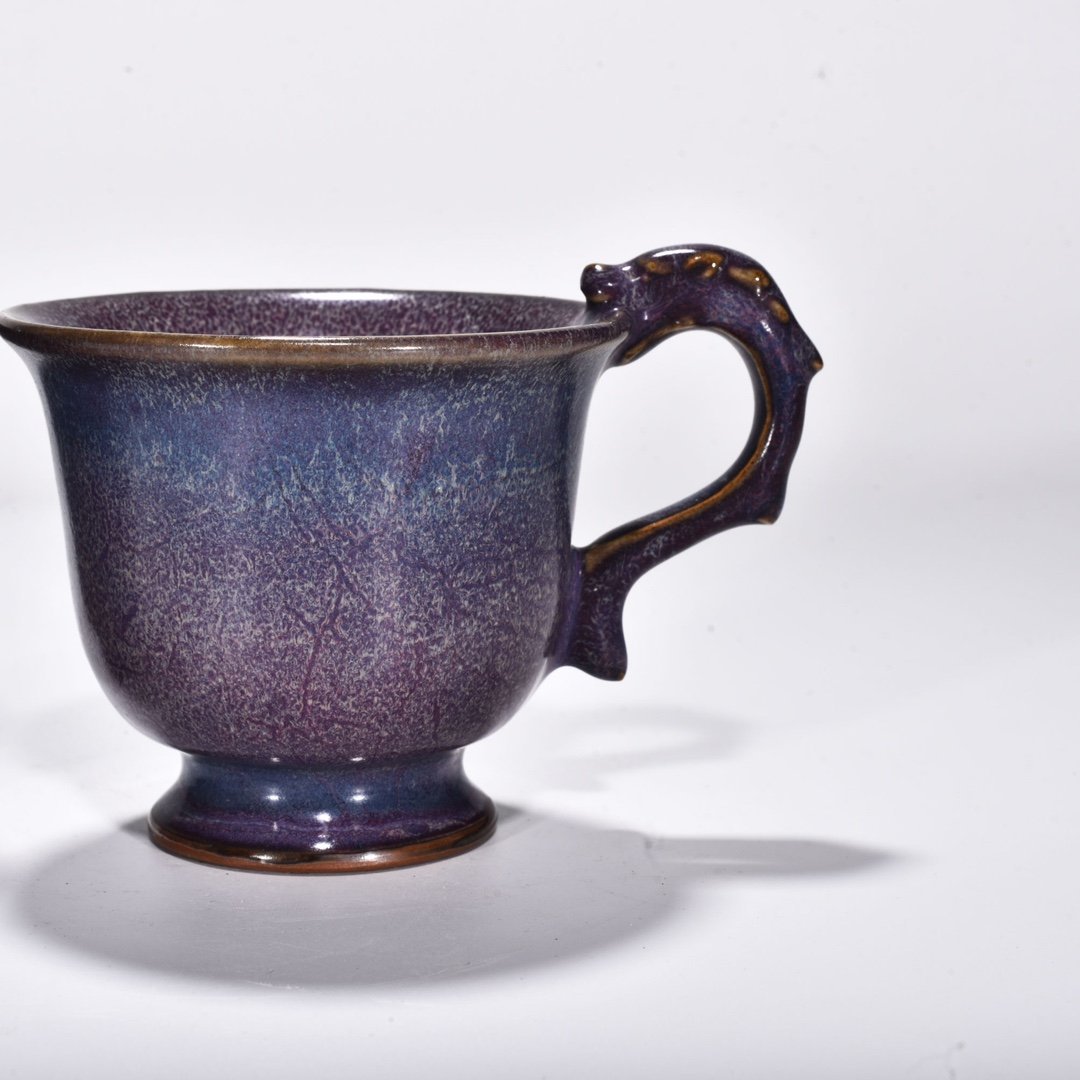 Song Dynasty Jun kiln rose purple glaze dragon cup